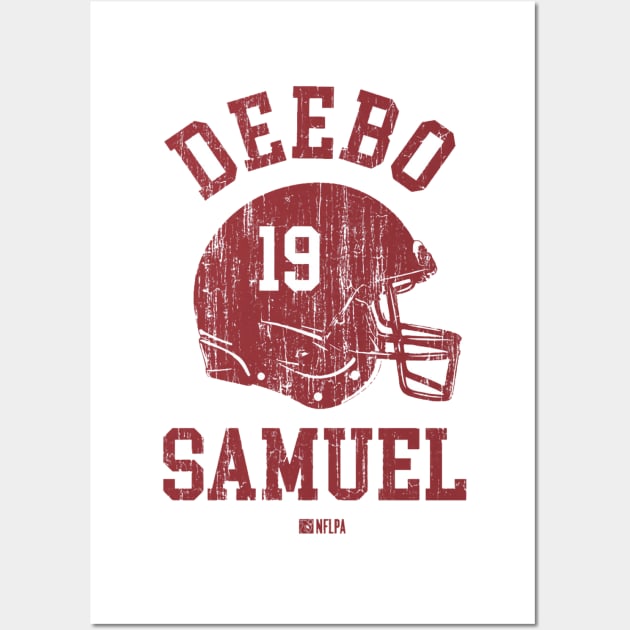 Deebo Samuel San Francisco Helmet Font Wall Art by TodosRigatSot